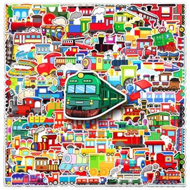 Train Stickers 100 Pack Laptop Stickers,Train Vinyl Waterproof Decals for Water Bottles Skateboard Scrapbook Bike Computer,Phone,-Graffiti Decals Pack for Teens Girls Kids