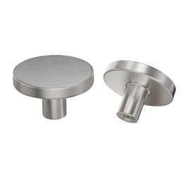 goldenwarm 5 Pack Brushed Nickel Cabinet Knobs Silver Drawer Knobs, Single Hole Kitchen Cupboard Handles Aluminum Alloy