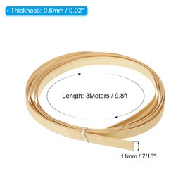 PATIKIL Bamboo Strips for Weaving 7/16" x 10 Ft, 7 Pack Thin Flat Wicker Rattan Cane Reed for Making Basket Webbing DIY Crafts, Red