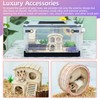 Hamsters Cage Large, Foldable Portable 360° Viewing Ventilated Cages with