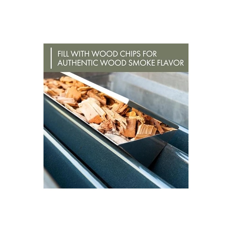 Charcoal Companion V-shaped Heavy Duty Stainless Steel Smoker Box For