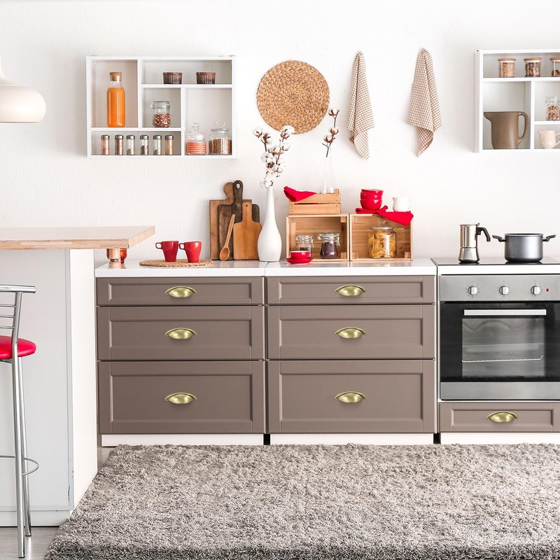 sourcing map Drawer Pulls, 4Pcs 2-1/2" - Zinc Alloy Brushed