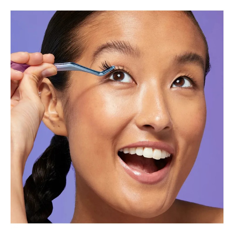 Pinzas para Pestañas Kiss Falscara Color Morado Ergonómicas