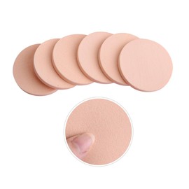 Healeved 48pcs Round Makeup Sponges for Wet and Dry Use Dual-sided Powder Puff for Liquid and Cream Foundation Soft and Elastic Makeup Tool Bag