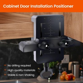 Cabinet Door Installation Positioner, Adjustable Cabinet Hardware Jig, Versatile Hardware Jig High Protective Woodworking Tool for Most Cabinet Doors (1 Set)