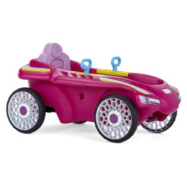 Little Tikes Jett Car Racer Pink, Ride On Car with Adjustable Seat Back, Dual Handle Rear Wheel Steering, Racing Control, Kid Powered Fun, Great Gift for Kids, Toys for Girls Boys Ages 3-10 Years, Large, Muticolor
