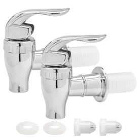 Bonsicoky 2 Pack Replacement Spigot for Beverage Dispenser - BPA Free Cooler Faucet with Filter Function - Push Style Spigot Tap - Silver