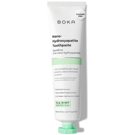 Boka Fluoride Free Toothpaste, Nano Hydroxyapatite Toothpaste, Appropriate for Sensitive Teeth - for Adult, Kids Oral Care - Ela Mint Flavor, 4 Fl Oz 1Pk US Manufactured