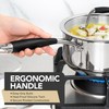 MICHELANGELO Triply Stainless Steel Saucepan with Lid 6 Pcs, Stainless