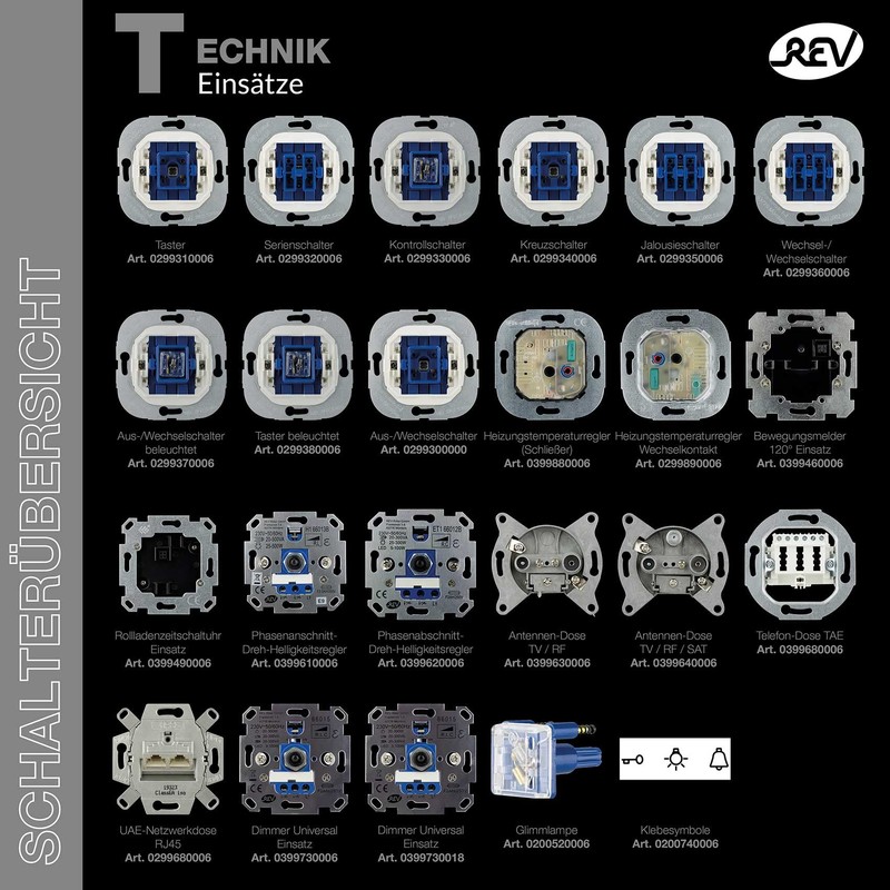 REV Matrix 0239890106 Cover for Heating Controller (Change Contact), Thermostat