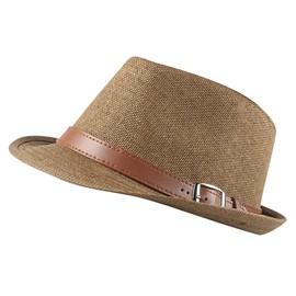 One Limitation CP413 Men's Hat, Medium Folding Hat, Straw Hat, Stylish, Sun Protection, Outdoor, Travel, Cool, Braun