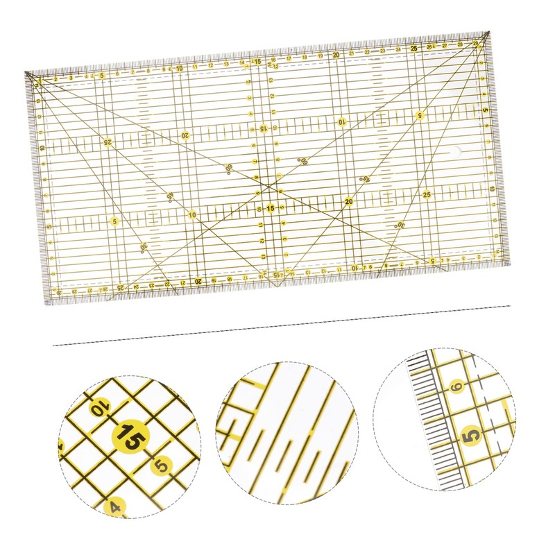 NOLITOY Patchwork Ruler Transparent Quilting Ruler for Accurate Measurement and