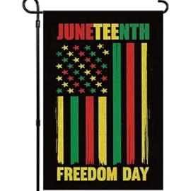 N/A Juneteenth Black African American Freedom Flag Garden Decoration Flag, 12x18Inch