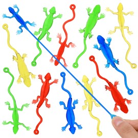 NUOBESTY Stretchy Sticky Lizards Toys Elastic Lizard Toys Stretchy Sticky Animal Toys for Party Favors, Birthday Gifts, Classroom Prizes, Goodie Bag, 24Pcs