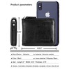 RFID Wallet for Men Leather Zip Wallet Bifold Card Holder