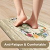 KIMODE Anti Fatigue Kitchen Mats for Floor 2 Piece,Farmhouse Floral