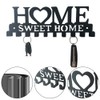 Key Hook Rack with 10 Hooks, Wall Home Sweet Home