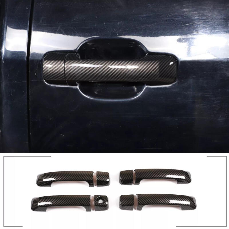 autotrim000 For 2007-21 Toyota Tundra Carbon Fiber Door Handle COVERS+Mirrors