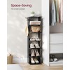 VASAGLE 7-Tier Vertical Shoe Rack, Narrow Shoe Storage Organizer with