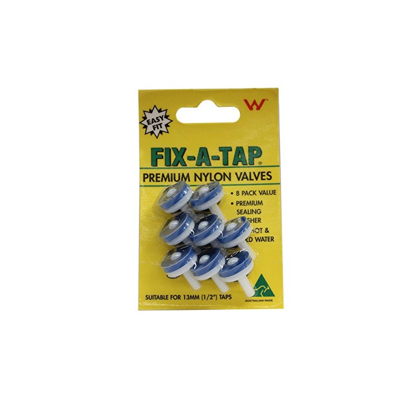 Fix-A-Tap Nylon/Duro Tap Valves, 13 mm (Pack of 8)