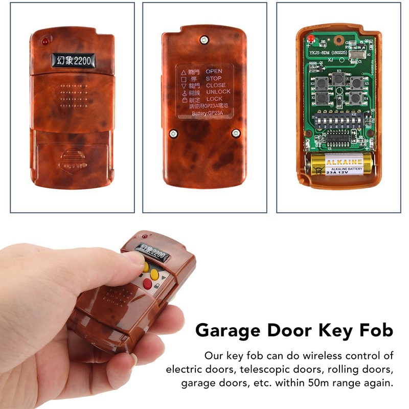 4 Sets 330MHz Smart Remote Key Fob LED 4 Channel