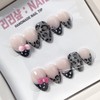 Black Cat Hopi Handmade Nail Tips - Almond / 껌둥이
