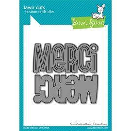 Lawn Fawn LF3449 Giant Outlined Merci Dies