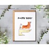 ALDDesigns Happy Bidet Card - Corgi Dog Card - Toilet