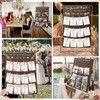 OurWarm Wedding Seating Chart with Easel Display Stand, Rustic Seating