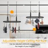 TICKCACY 33" Pots and Pans Hanging Rack, Heavy-duty Metal Pan