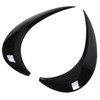 1 Pair Left Right Gloss Black Headlight Eyebrow Cover Trim