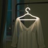 LED Neon Light Hangers Display Stand 15''x8'', USB Powered Clothes