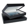 Archival Methods Onyx 9x12x2 Portfolio Box, 9.25x12.25, Black Buckram/White Lining