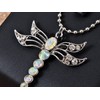 Alilang Silvery Tone Sparkle Aurora Borealis Clear Crystal Rhinestones Dragonfly