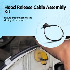 Hood Latch Lock Release Control Cable Compatible with Ford Focus C-Max 2012-2018 Replaces CV6Z-16916-A, Hood Release Cable Assembly Kit