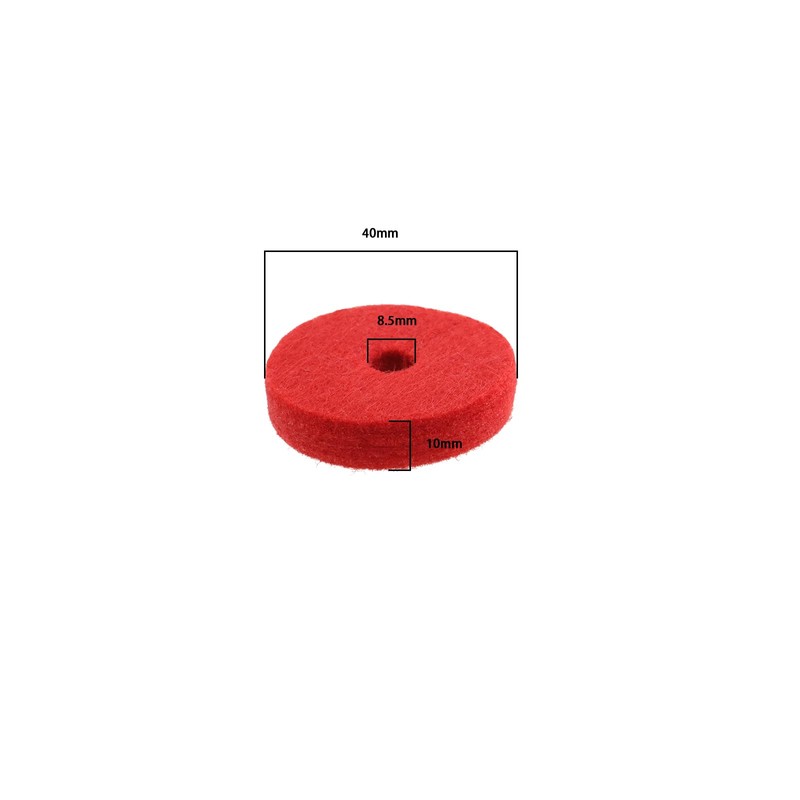 LT Easiyl 12pcs Wool Cymbal Felts 40mm Jazz Drum Felt