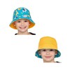 Childrens Kids Boys Summer Reversible Blue Animal Pattern Bucket Bush