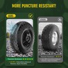 Wiltire (2 Pack) 4.10/3.50-4 Flat Free Tire and Wheel 10-Inch