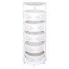 KONKENIE 5 Tier Rotating Kitchen Storage Basket Stackable Storage Shelf