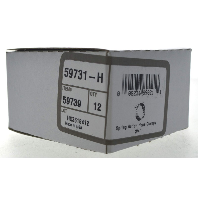 The Hillman Group 59739 Spring Action Hose Clamp, 3/4-Inch, 12-Pack,Gray,