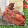 Euiroet Real Koi Sculpture Gutter Diverter Rain,Eco-Friendly Resin Gutter Extender