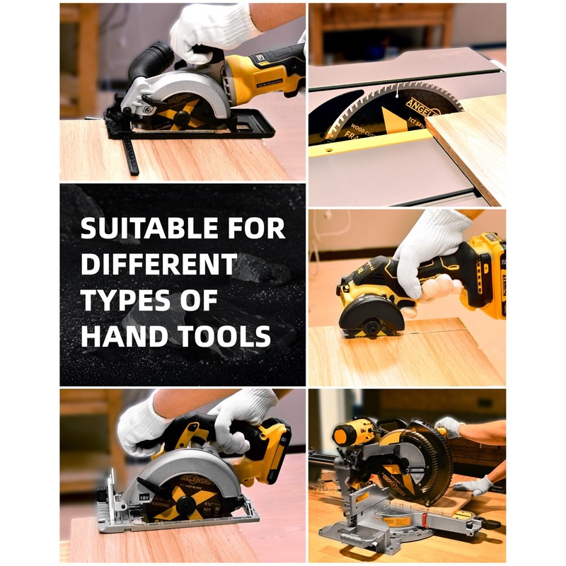 ANGELSWORD 5-1/2 Inch Circular Saw Blade 24T for Framing&48T for