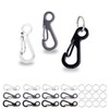 CooBigo 12 Sets Tiny Carabiner Clip Metal Small Spring Snap