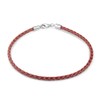Materia #A57 925 Silver Beads Bracelet Men Women Leather Bracelet