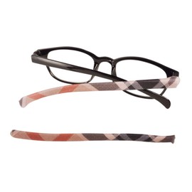 Soft Eyewear Temple Arm Cover Sleeves Add Colors & Designs Eyeglasses Sunglasses for Men, Women & Kids 2 Sizes (Tartan, Small)