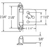 Silverline SH5001-WT Self Close Flush Hinge 1.2mm Thick Cabinet Hardware