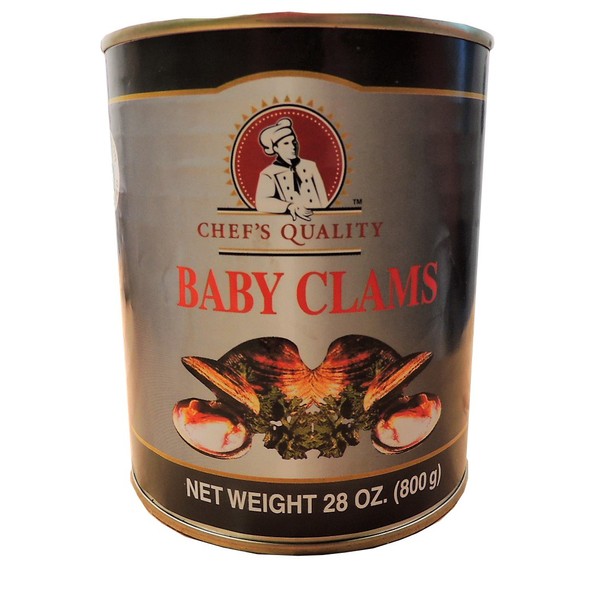 Chef's Quality: Whole Baby Clams 28 Oz. (2 Pack)