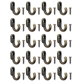 FUXXER® - Mini iron hooks, decorative hooks, picture hooks, set of 20, bronze