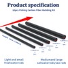 FishTrip Fishing Rod Repair Kit Complete,10pcs Carbon Fiber Sticks with