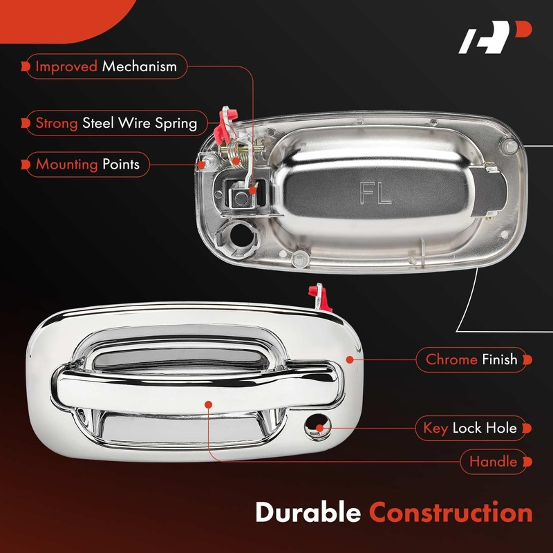 A-Premium - Tailgate Handle with Bezel & Front Exterior Door